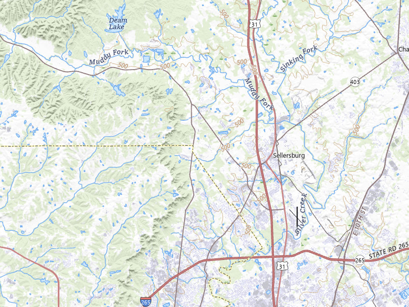 Radar-estimated hail-size map of the storm over Sellersburg, IN on Apr 27, 2026