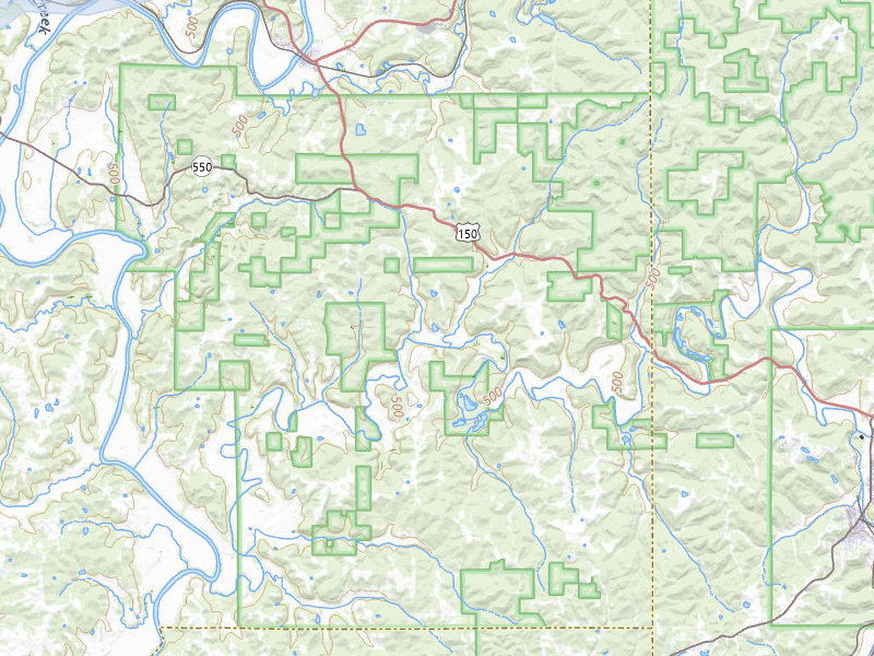 NEXRAD radar-signature map of the hail storm over Shoals, IN on May 15, 2026