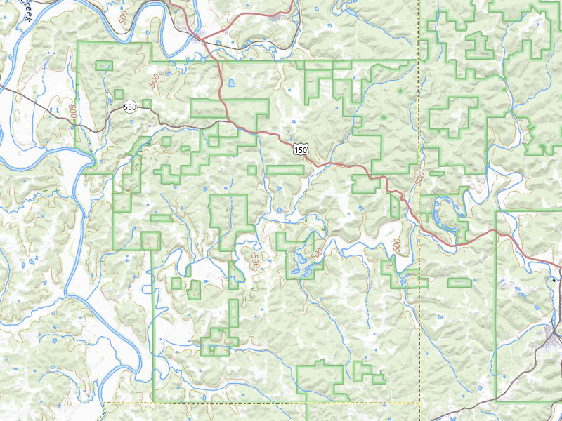NEXRAD radar-signature map of the hail storm over Shoals, IN on May 16, 2026