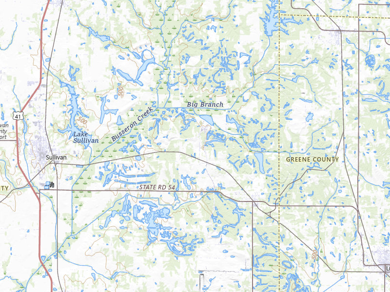 Radar-estimated hail-size map of the storm over Sullivan, IN on Mar 22, 2026
