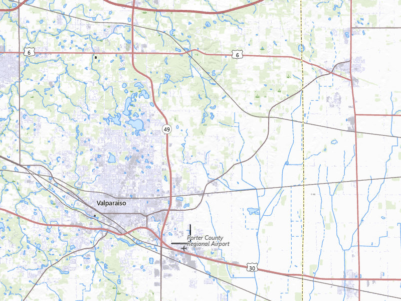 Radar-estimated hail-size map of the storm over Valparaiso, IN on Mar 31, 2026