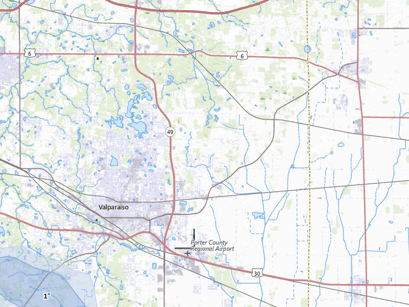 NEXRAD radar-signature map of the hail storm over Valparaiso, IN on Jun 5, 2026