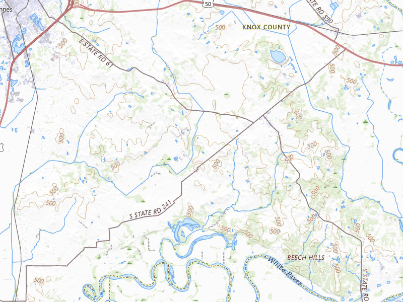 Radar-estimated hail-size map of the storm over Vincennes, IN on Jun 17, 2026
