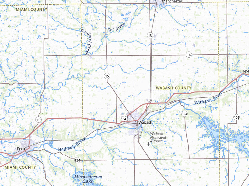 Radar-estimated hail-size map of the storm over Wabash, IN on Mar 22, 2026