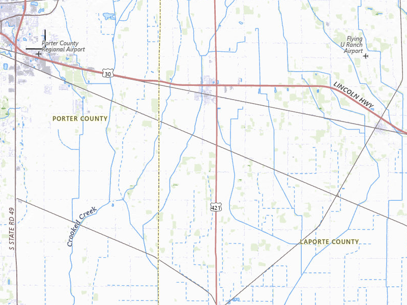 Radar-estimated hail-size map of the storm over Wanatah, IN on Jul 3, 2026