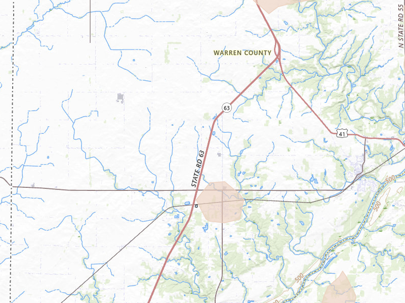 Radar-estimated hail-size map of the storm over West Lebanon, IN on Aug 9, 2026