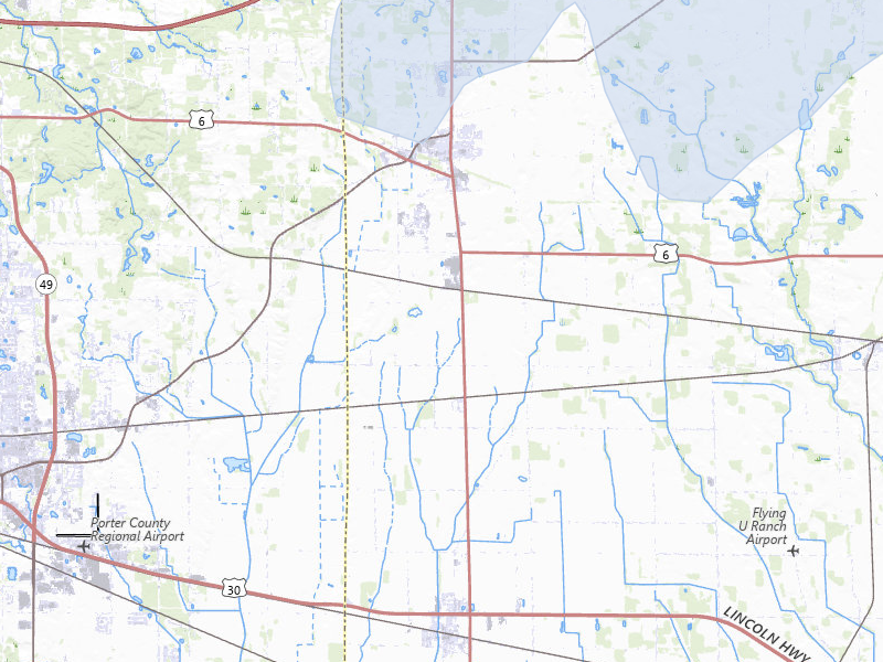 NEXRAD radar-signature map of the hail over Westville, IN
