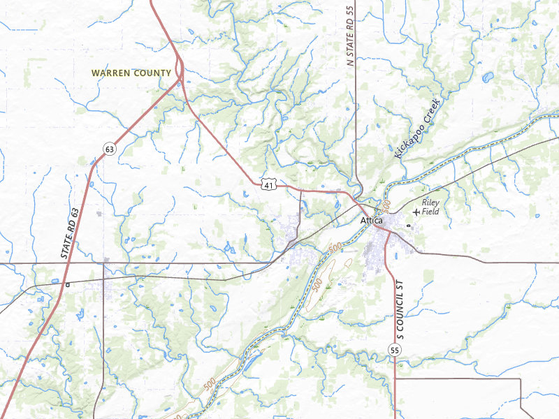 Radar-estimated hail-size map of the storm over Williamsport, IN