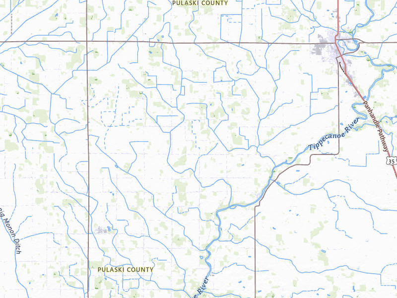 NEXRAD radar-signature map of the hail storm over Winamac, IN on Aug 10, 2026