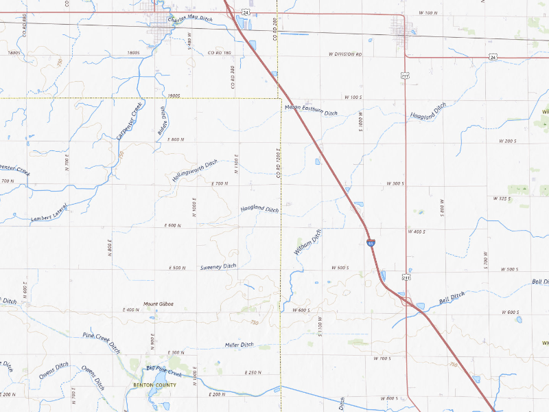 NEXRAD radar-signature map of the hail storm over Wolcott, IN on Aug 10, 2026
