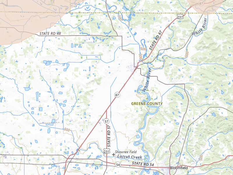 Radar-estimated hail-size map of the storm over Worthington, IN on Apr 27, 2026