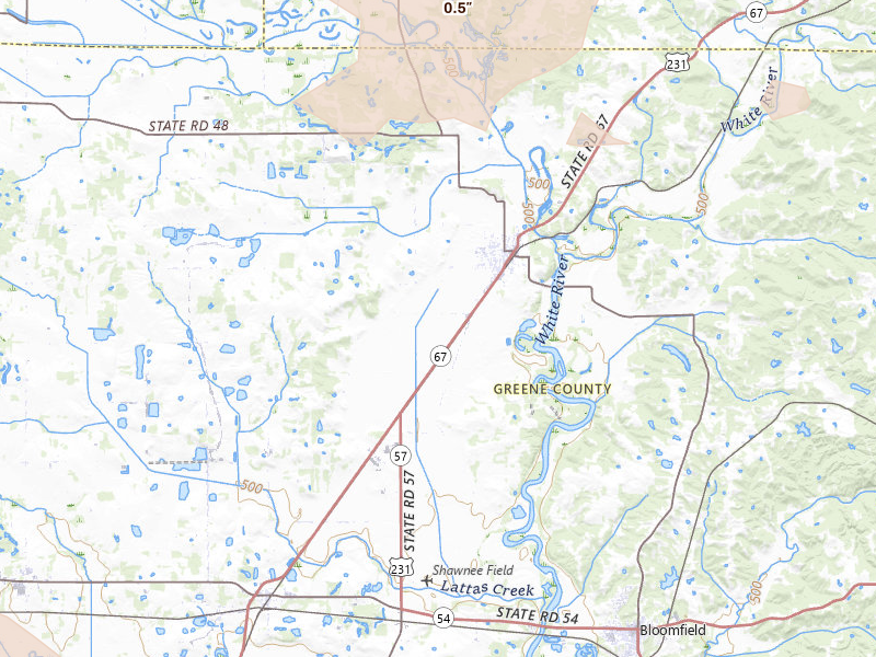 Radar-estimated hail-size map of the storm over Worthington, IN on Jun 9, 2026