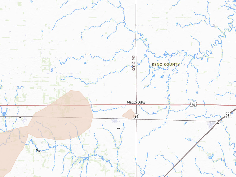 Radar-estimated hail-size map of the storm over Abbyville, KS on Jun 20, 2026