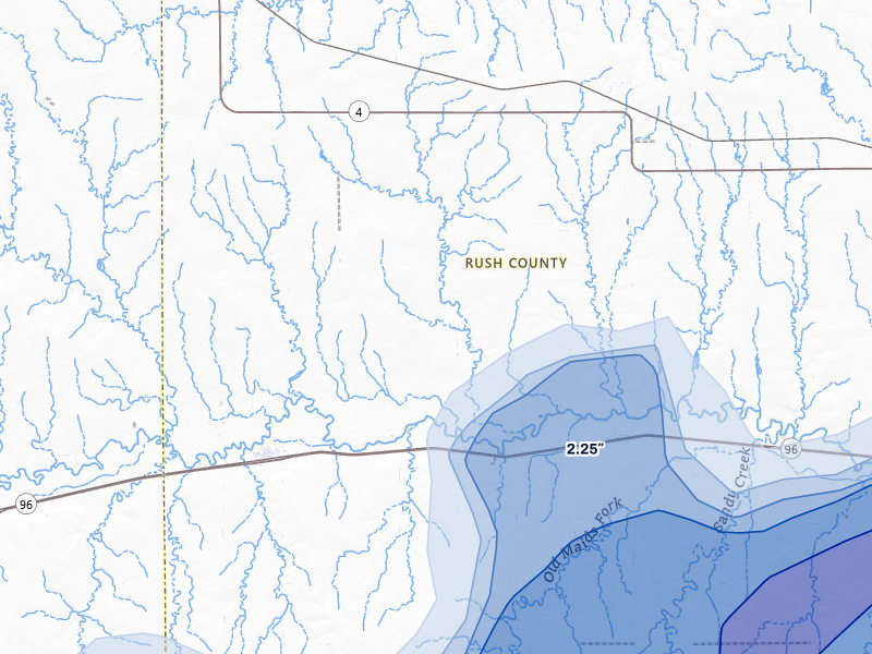 NEXRAD radar-signature map of the hail storm over Alexander, KS on May 17, 2026