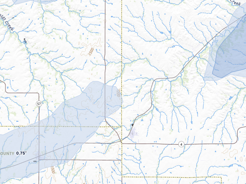NEXRAD radar-signature map of the hail storm over Alta Vista, KS on May 30, 2026