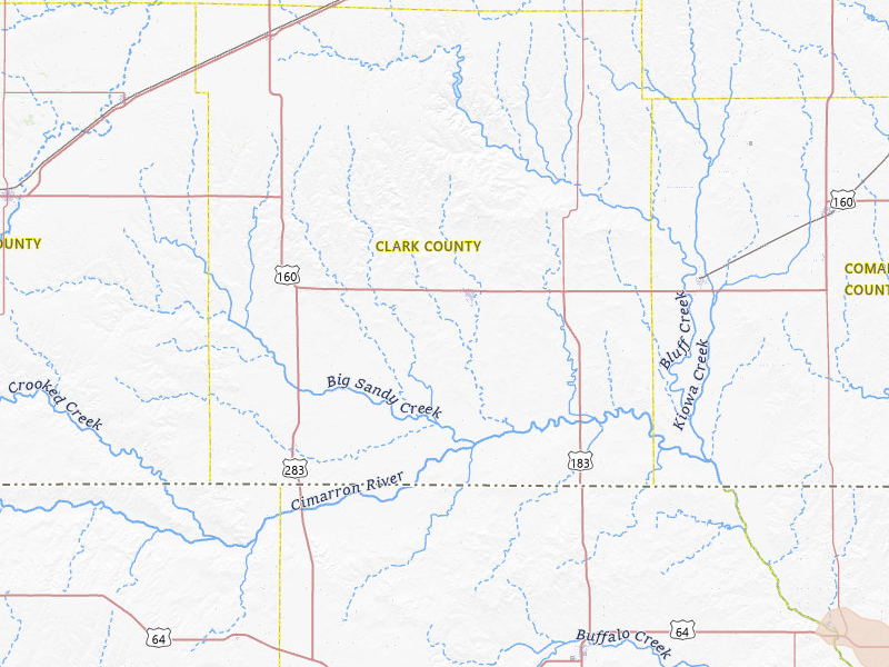 Radar-estimated hail-size map of the storm over Ashland, KS on May 9, 2026