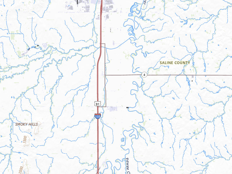 NEXRAD radar-signature map of the hail storm over Assaria, KS on Aug 6, 2026