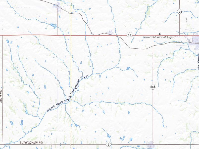 Radar-estimated hail-size map of the storm over Baileyville, KS on May 16, 2026