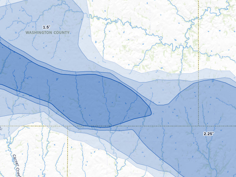 NEXRAD radar-signature map of the hail storm over Barnes, KS on Apr 9, 2026