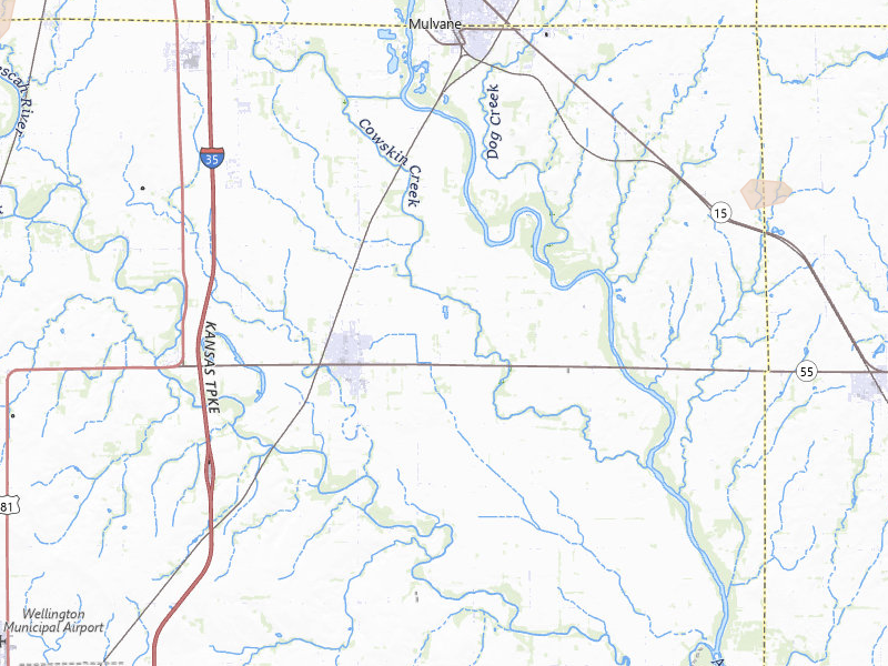 Radar-estimated hail-size map of the storm over Belle Plaine, KS