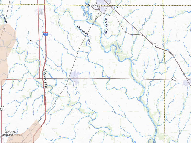 Radar-estimated hail-size map of the storm over Belle Plaine, KS on Jul 11, 2026