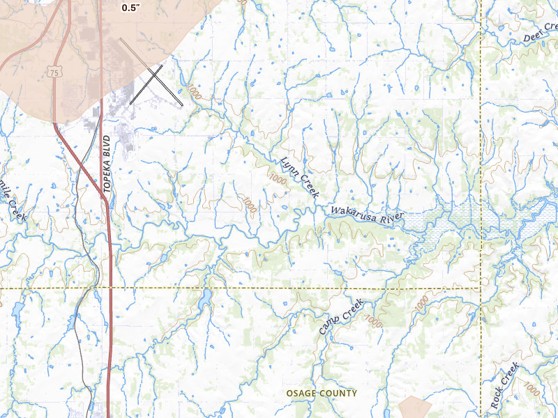 Radar-estimated hail-size map of the storm over Berryton, KS on Apr 23, 2026