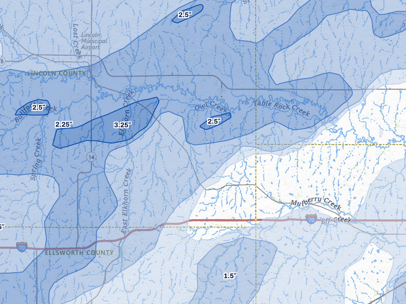 NEXRAD radar-signature map of the hail storm over Beverly, KS on May 17, 2026