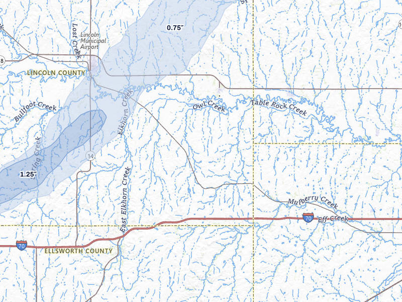 NEXRAD radar-signature map of the hail storm over Beverly, KS on May 29, 2026