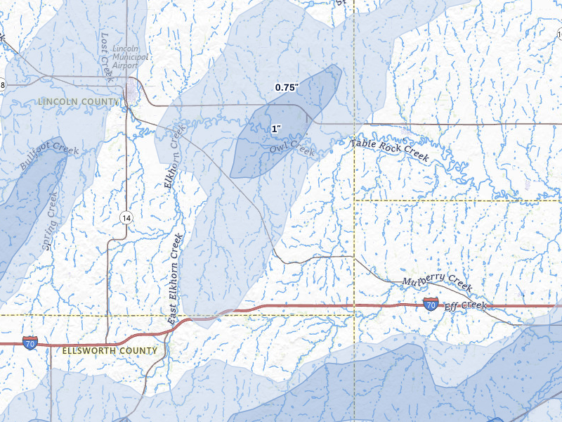 NEXRAD radar-signature map of the hail storm over Beverly, KS on May 30, 2026