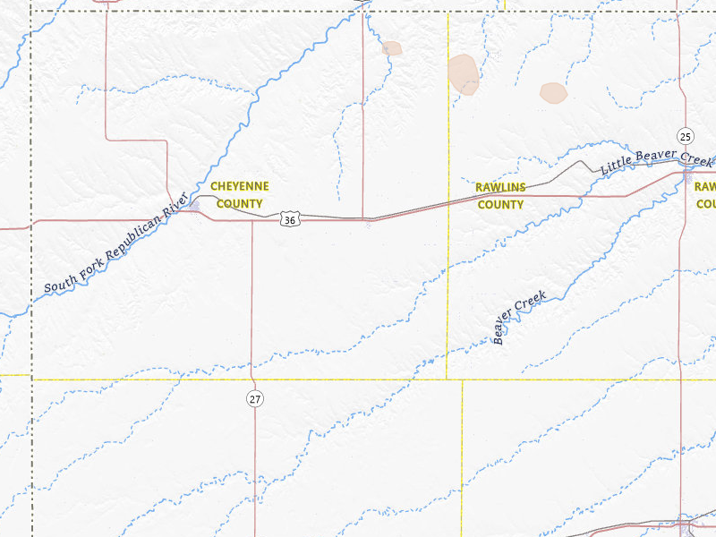 Radar-estimated hail-size map of the storm over Bird City, KS on Jul 8, 2026