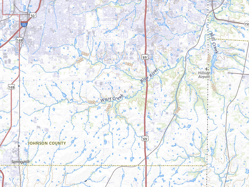 Radar-estimated hail-size map of the storm over Bucyrus, KS on Apr 17, 2026
