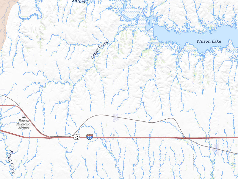 Radar-estimated hail-size map of the storm over Bunker Hill, KS on Apr 26, 2026
