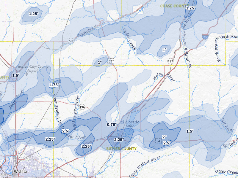 NEXRAD radar-signature map of the hail storm over Burns, KS on May 30, 2026