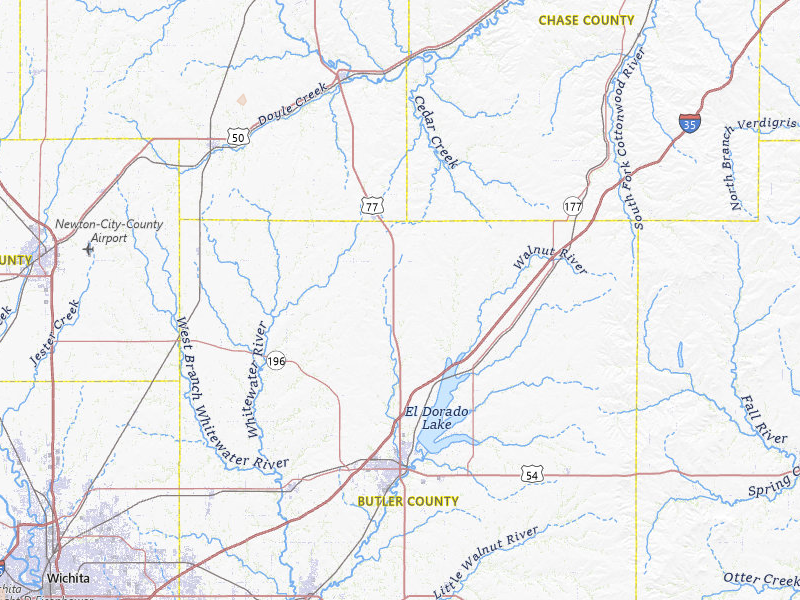 Radar-estimated hail-size map of the storm over Burns, KS on Jun 4, 2026