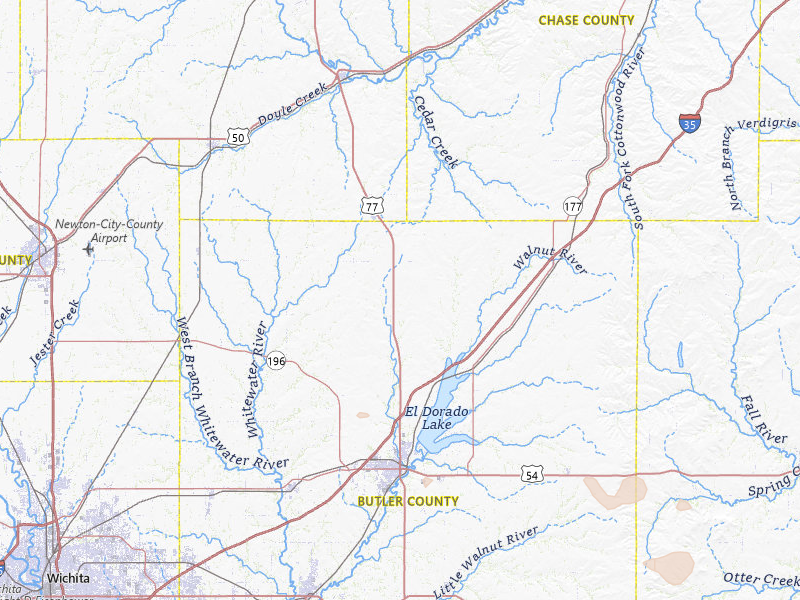 Radar-estimated hail-size map of the storm over Burns, KS on Jul 10, 2026