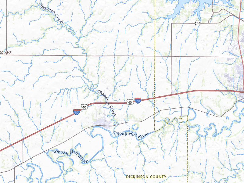 Radar-estimated hail-size map of the storm over Chapman, KS on May 17, 2026