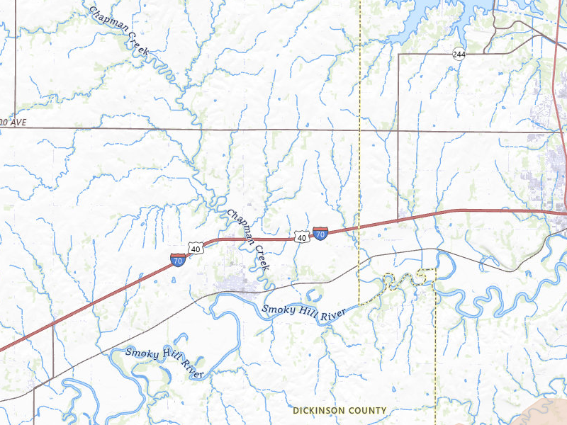 Radar-estimated hail-size map of the storm over Chapman, KS on Jul 23, 2026