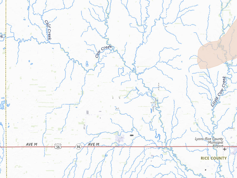 Radar-estimated hail-size map of the storm over Chase, KS on Jun 8, 2026