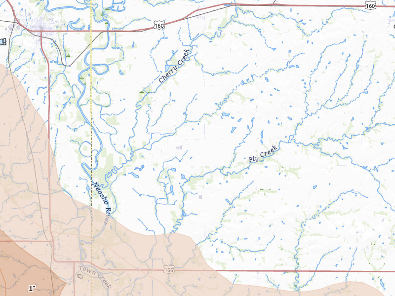 Radar-estimated hail-size map of the storm over Chetopa, KS on Jun 11, 2026