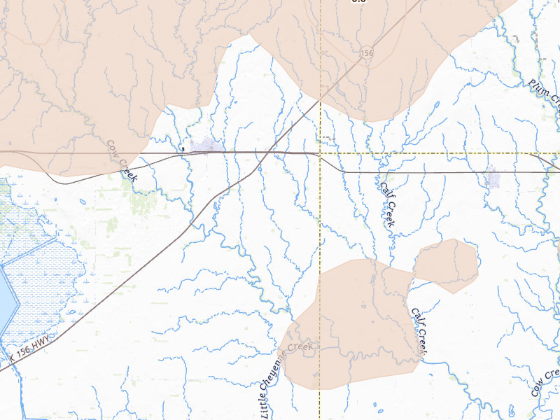 Radar-estimated hail-size map of the storm over Claflin, KS on Apr 9, 2026