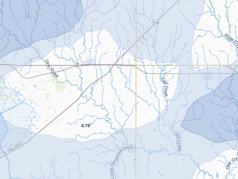 NEXRAD radar-signature map of the hail storm over Claflin, KS on May 17, 2026