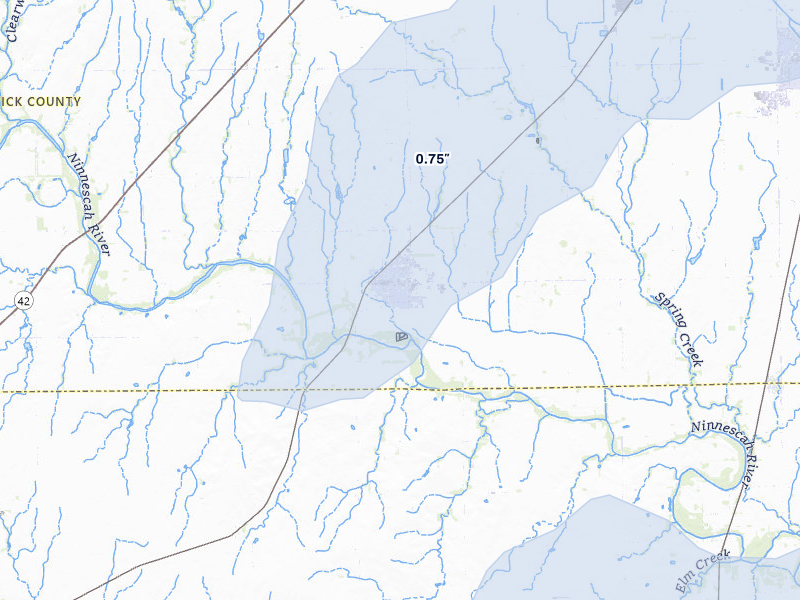 NEXRAD radar-signature map of the hail storm over Clearwater, KS on Mar 3, 2026