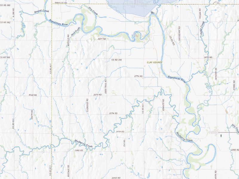 NEXRAD radar-signature map of the hail storm over Clifton, KS on Aug 14, 2026