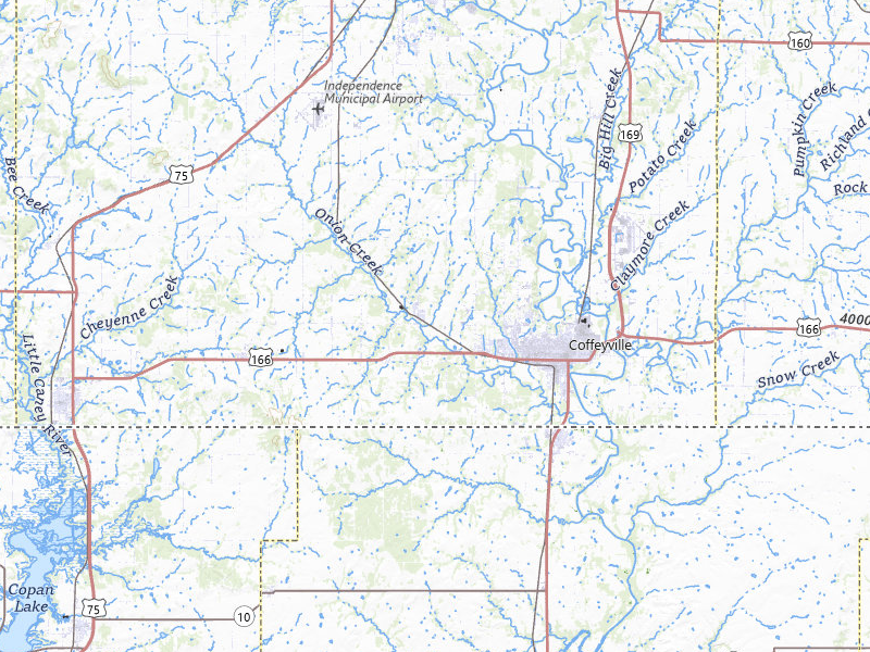 NEXRAD radar-signature map of the hail storm over Coffeyville, KS on Jun 25, 2026