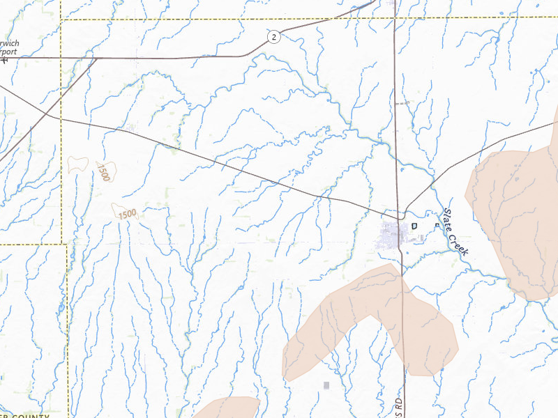 Radar-estimated hail-size map of the storm over Conway Springs, KS on Mar 10, 2026