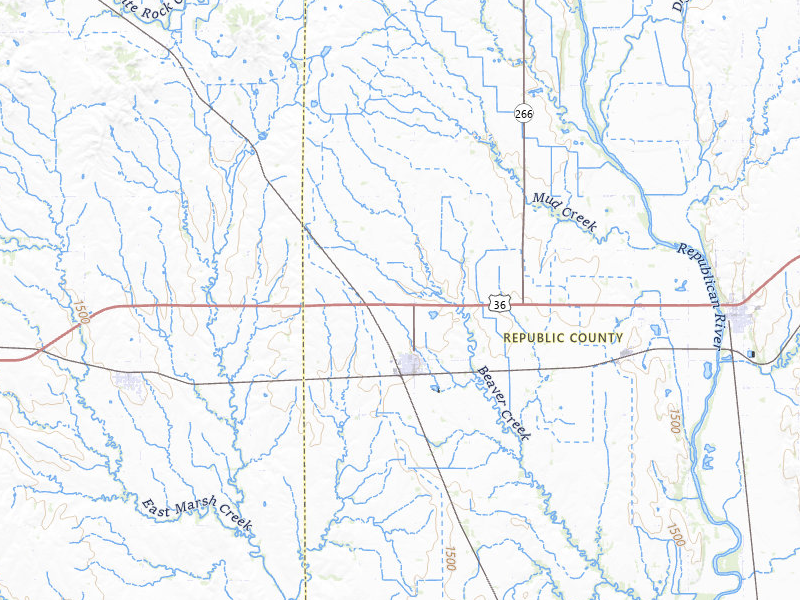 Radar-estimated hail-size map of the storm over Courtland, KS on Apr 10, 2026