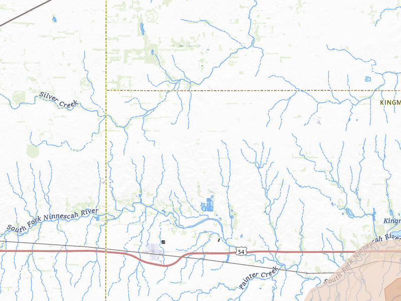 Radar-estimated hail-size map of the storm over Cunningham, KS