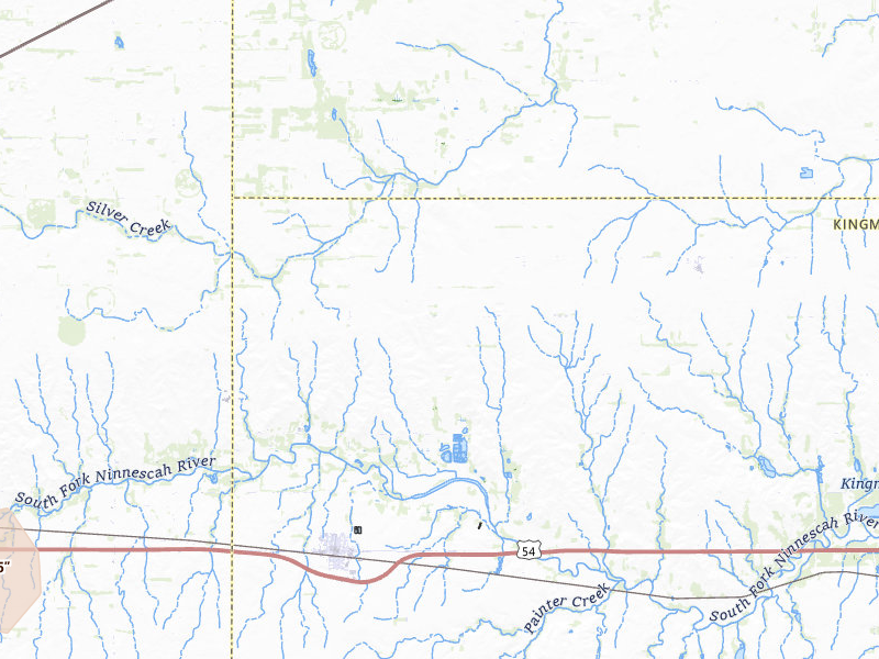 Radar-estimated hail-size map of the storm over Cunningham, KS on Jun 26, 2026