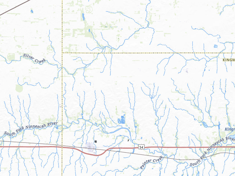 NEXRAD radar-signature map of the hail storm over Cunningham, KS on Jul 9, 2026