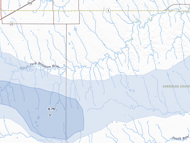 NEXRAD radar-signature map of the hail storm over Dresden, KS on Jul 27, 2026
